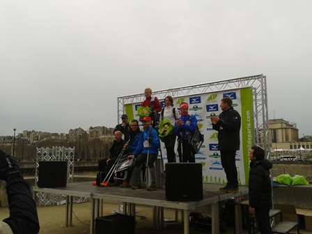 Ilze - winner of the Nordic Walking race Trail-de-Paris